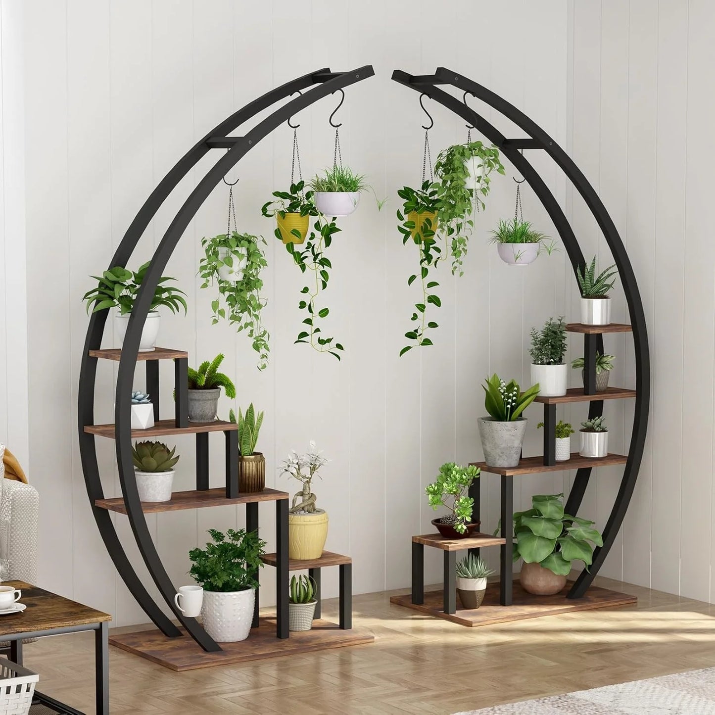 HiMISS Two Pack Five Tier Plant Stand Indoor Outdoor Plant Shelf