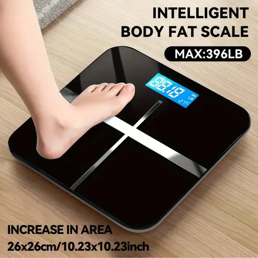 ZNLYRION Digital Bathroom Scale With LCD Display Tempered Glass