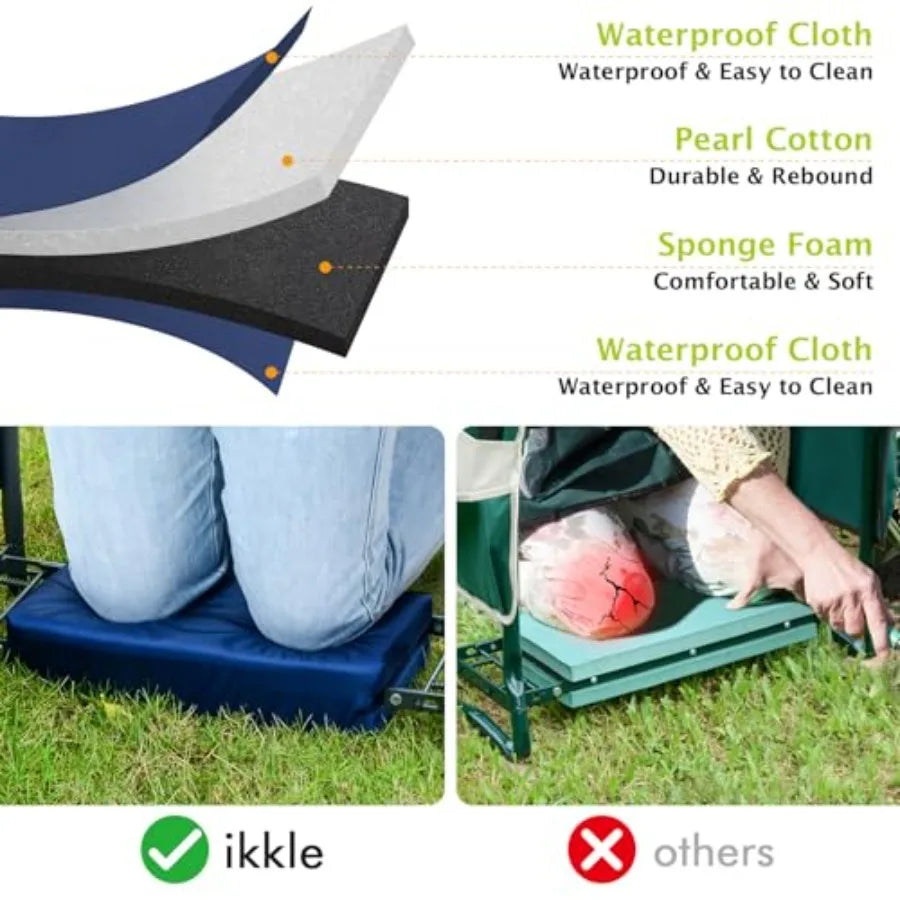 SHXI Heavy Duty Garden Kneeler Seat With Detachable Pad
