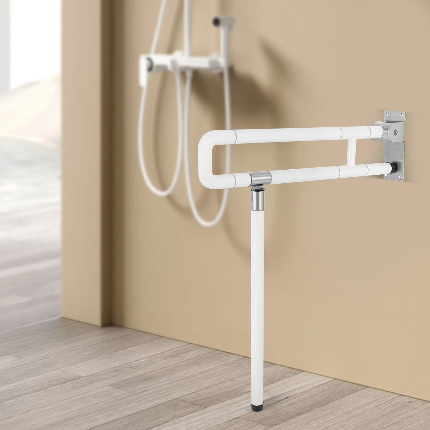 Hign-concerned Toilet Grab Bar Wall Mount Assist Foldable