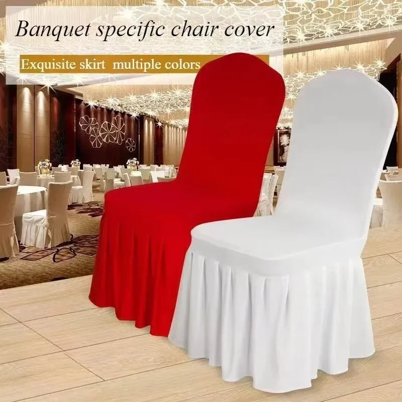 Pleated Spandex Chair Cover For Hotel Banquet And Wedding Events