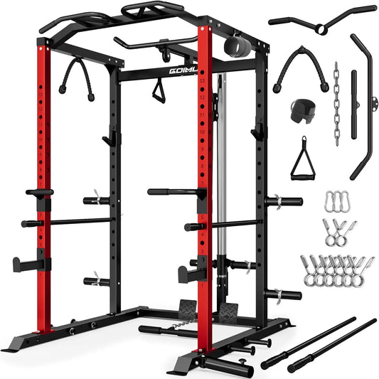 XMSJ C1-V4 HeavyDutyIndustrial Power Cage With LAT Pulldown MultiFunctionStrengthTraining