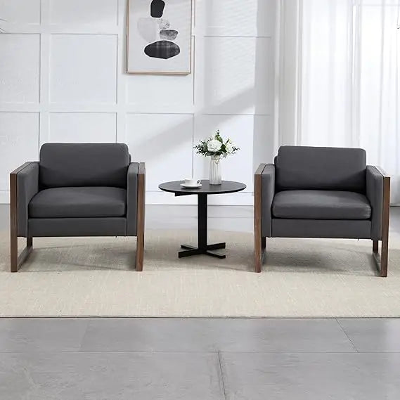 DAFIFY French Country Linen Accent Club Armchair Set
