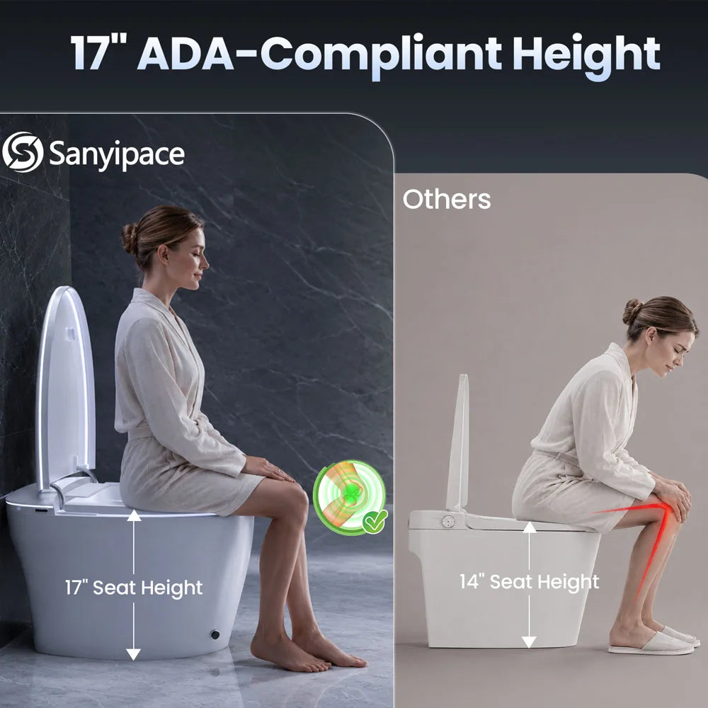 Sanyipace One-Piece Smart Bidet Toilet With Dual Flush