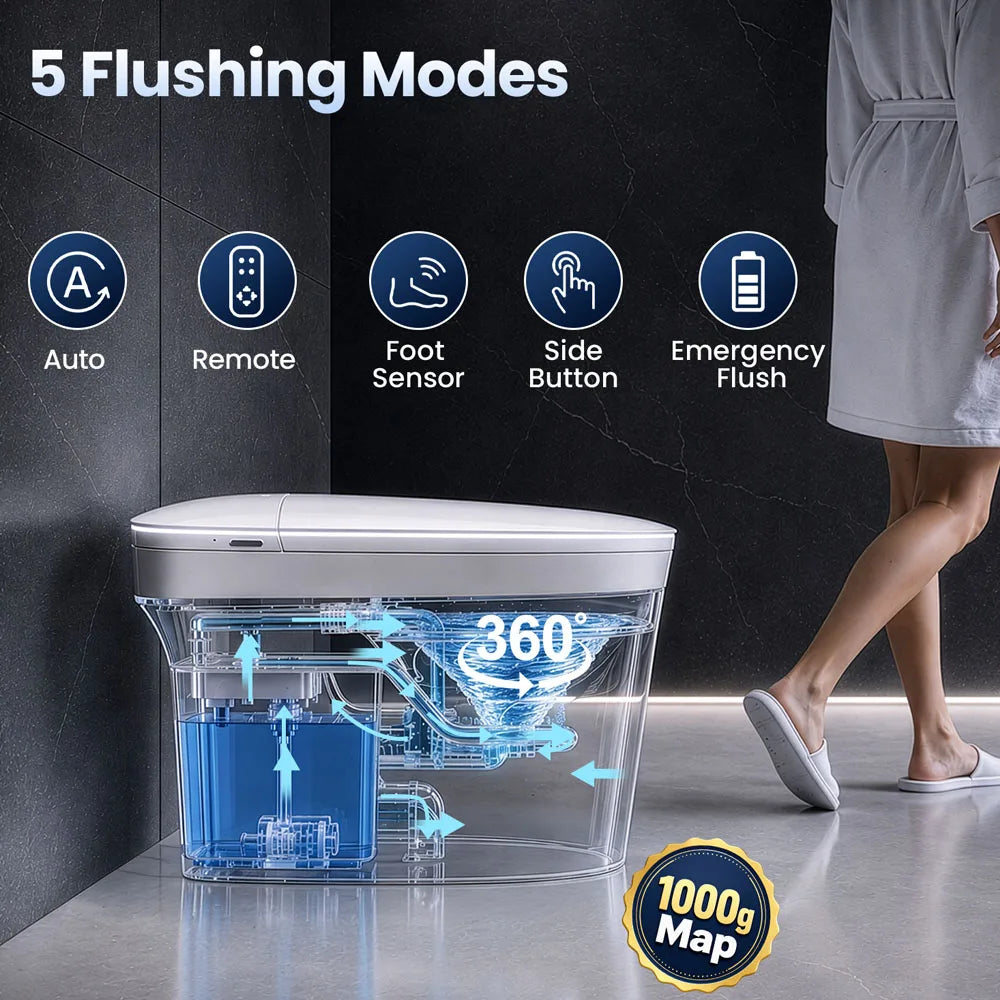 Sanyipace One-Piece Smart Bidet Toilet With Dual Flush