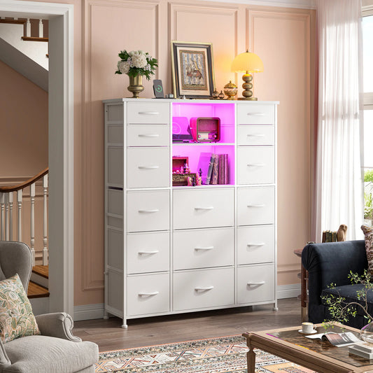 EnHomee Storage Organizer With 15 Drawers And LED Light