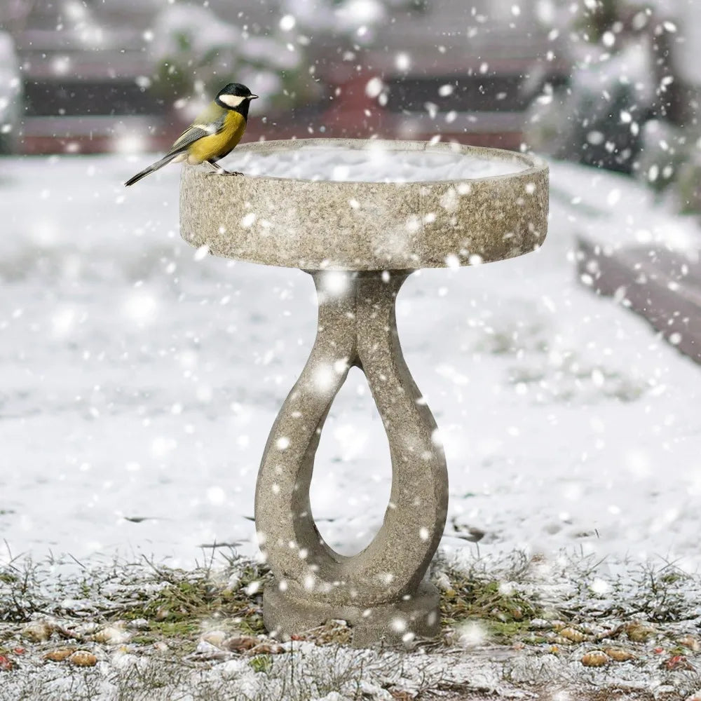 Concrete Modern Bird Bath Outdoor Garden Decor For Patios