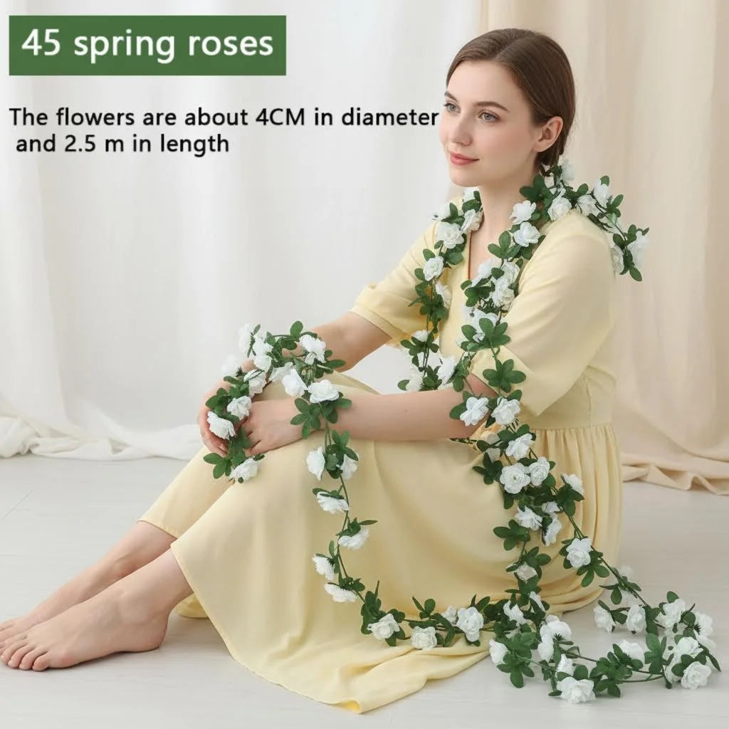 Artificial Rose Flower Vine Elegant Wedding Decoration