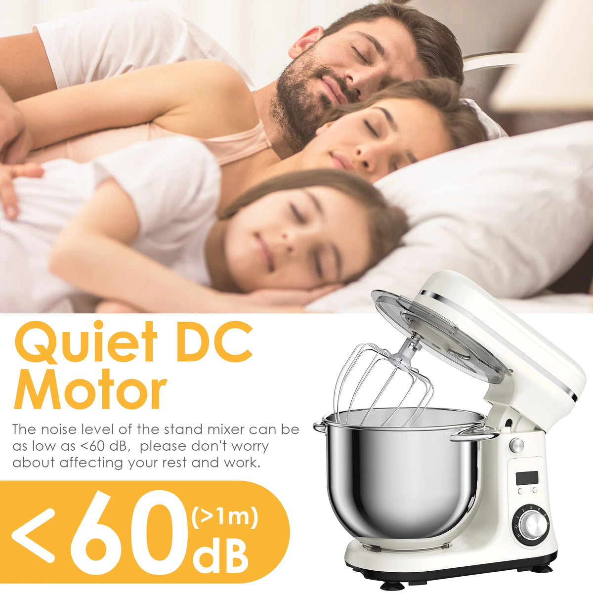 Biolomix Stand Mixer With Dough Hook, Whisk And Beater
