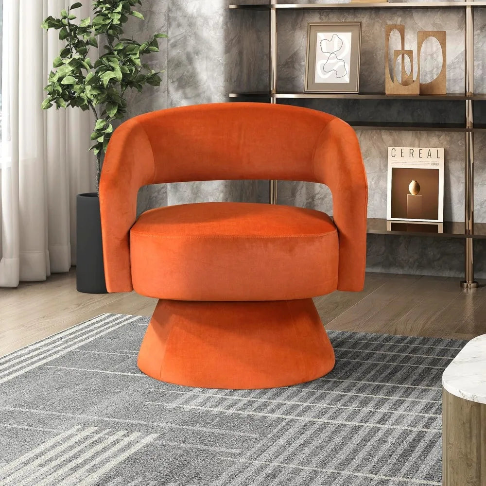 Hign-concerned Degree Swivel Velvet Accent Chair Modern Living Room