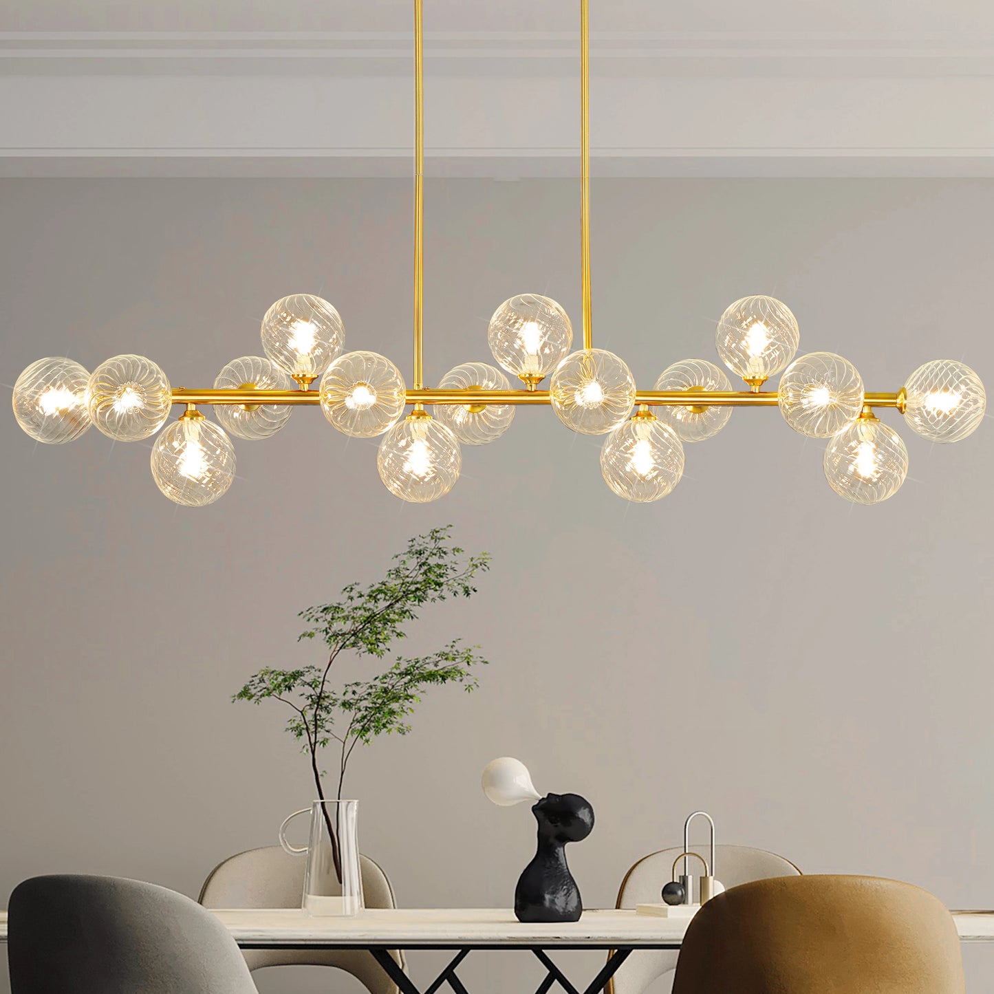 Mid Century Modern Sputnik Chandelier Iron Fixture