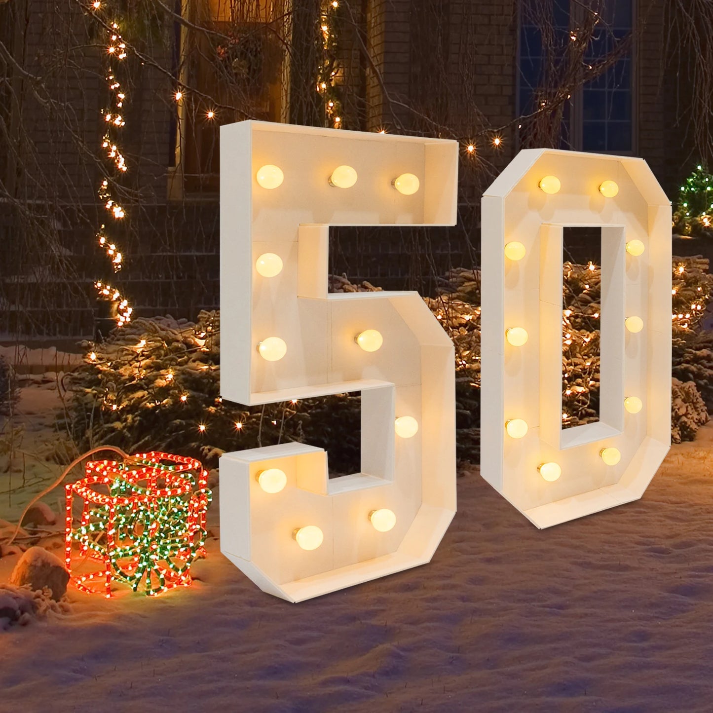Guangdong LED Light Up Numbers 50 Birthday Decor Set