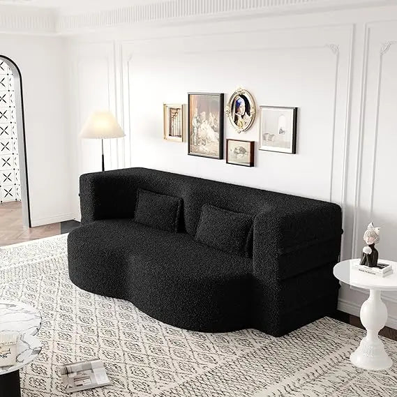 EAJNFAJK Convertible Folding Sofa Bed Memory Foam Sleeper