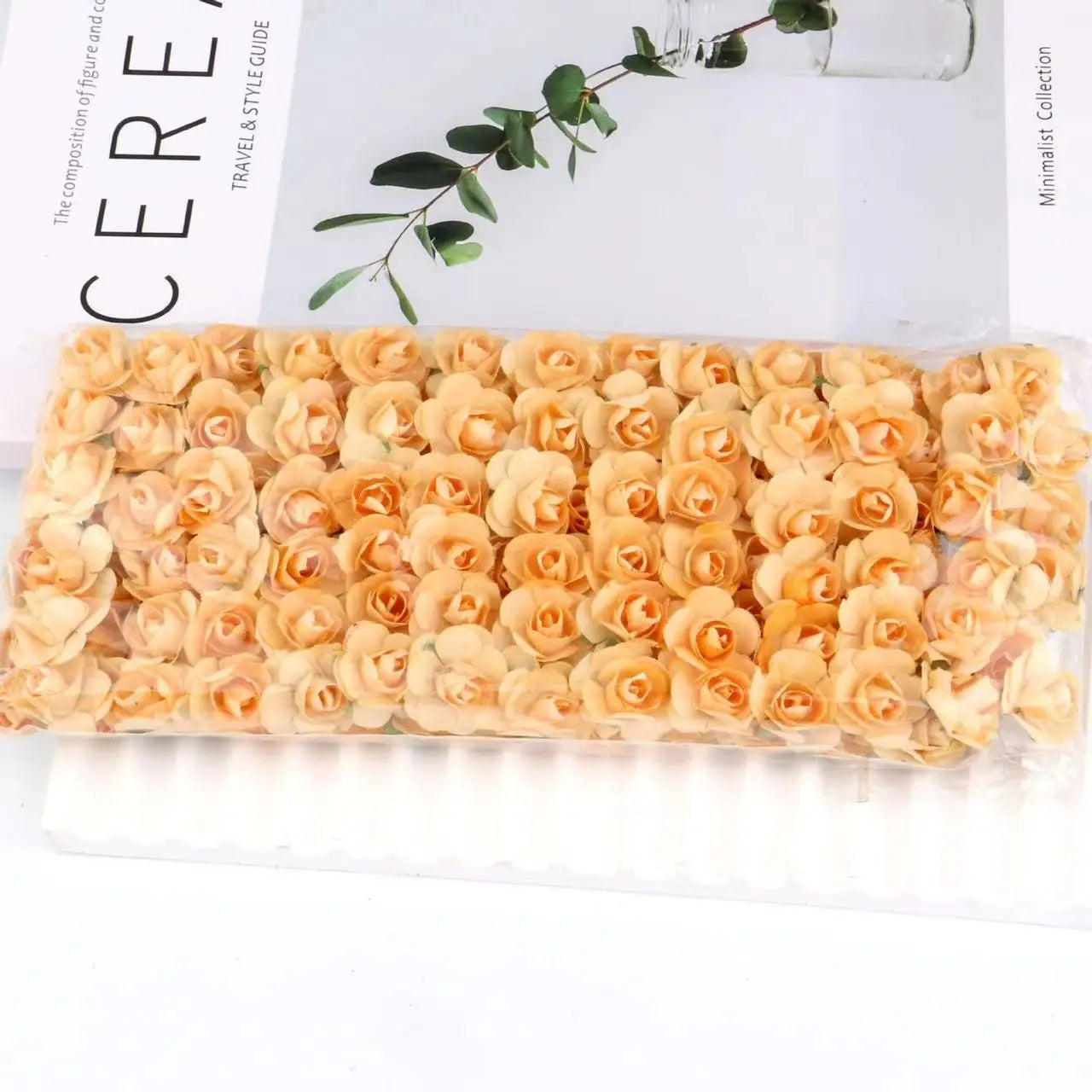 Artificial Paper Rose Bouquet For Scrapbooking And Wedding Decor