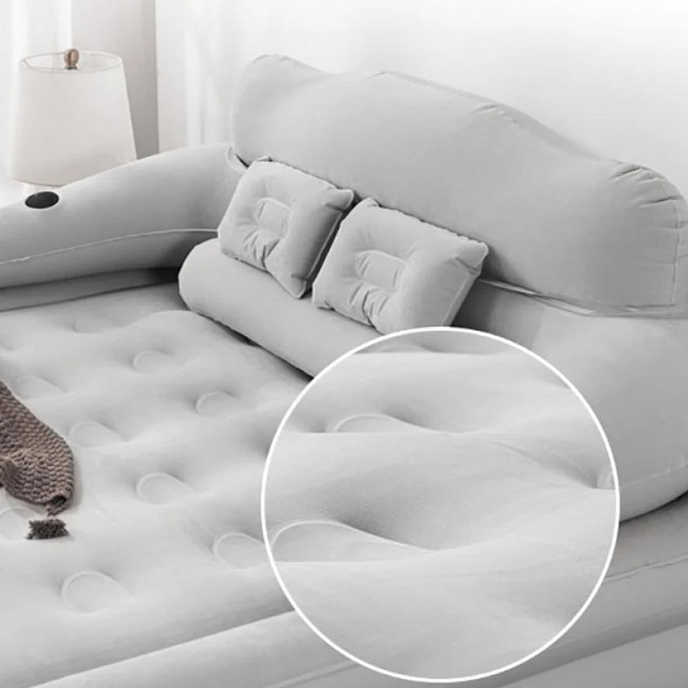 NONECN Inflatable Camping Air Bed With Backrest For Two