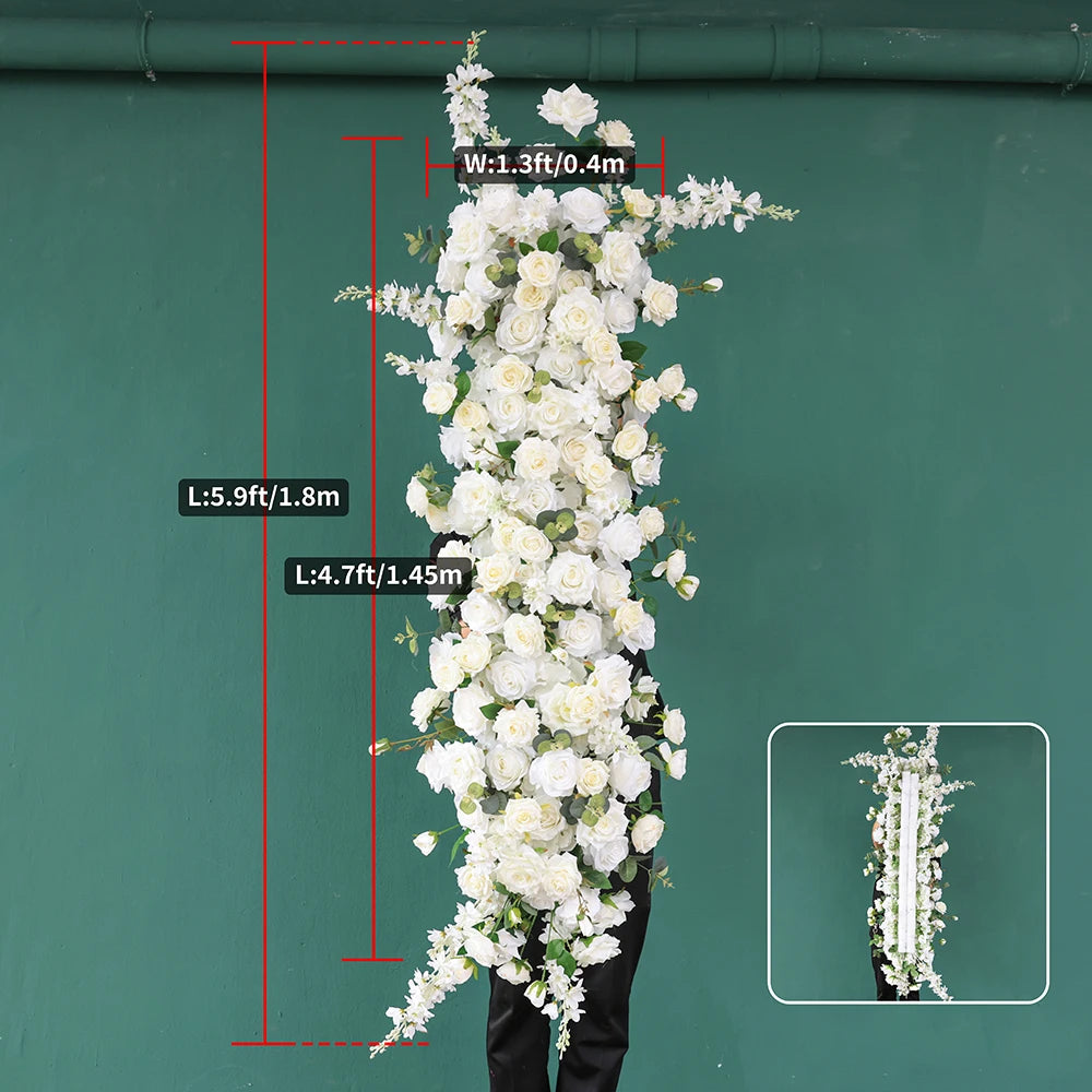 Rose Eucalyptus Artificial Flower Arrangement for Baby Shower Backdrops