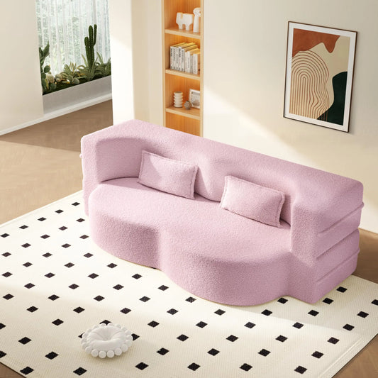 CN Convertible Floor Sofa With Two Cushions And Mattress