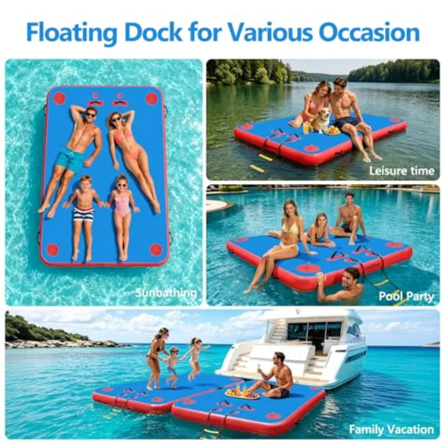 Inflatable Floating Dock For Lakes And Ocean Non Slip