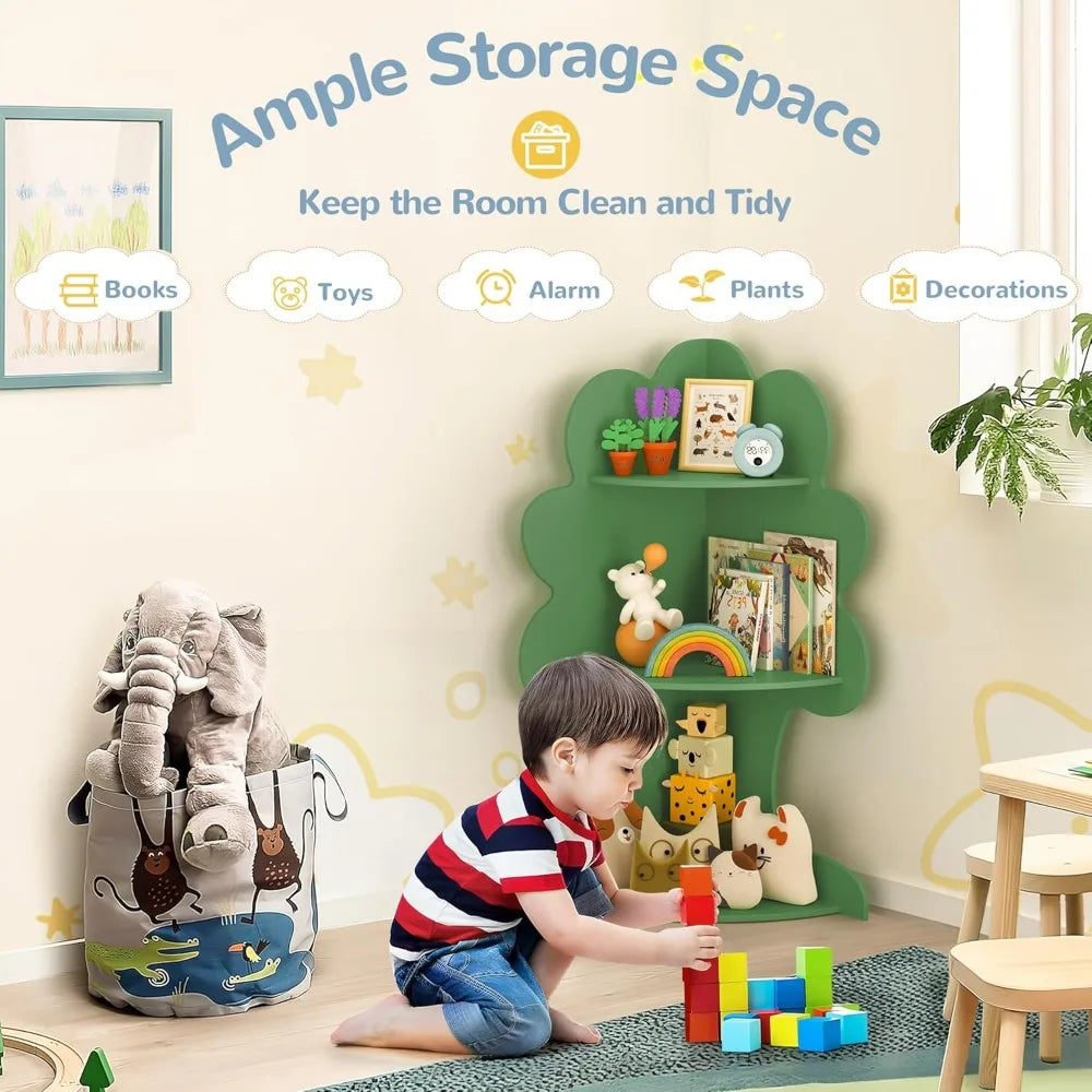 Children's Corner Premium Hardwood Construction Bookcase With ToyStorageSolutions