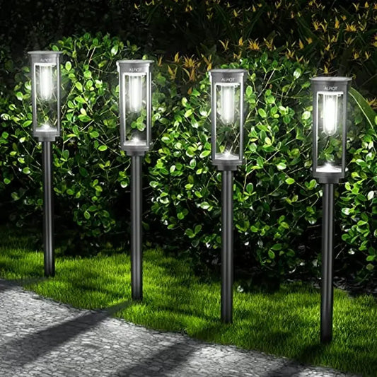 Solar Pathway Lights EightPack Upgraded IP65Certified Weatherproof Landscape Illumination