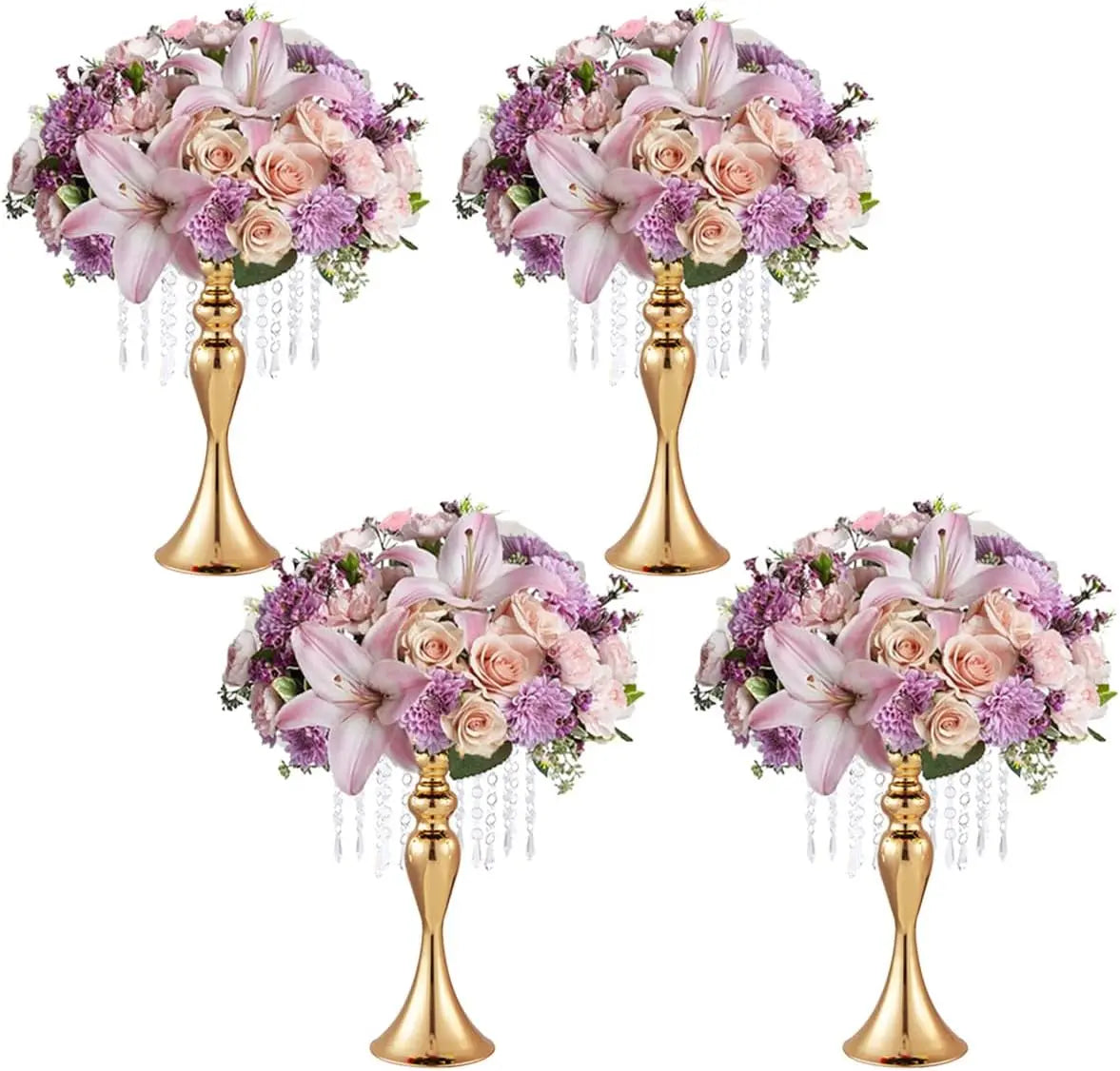 Guangdong 8 Piece Wedding Centerpiece Crystal Vase Set