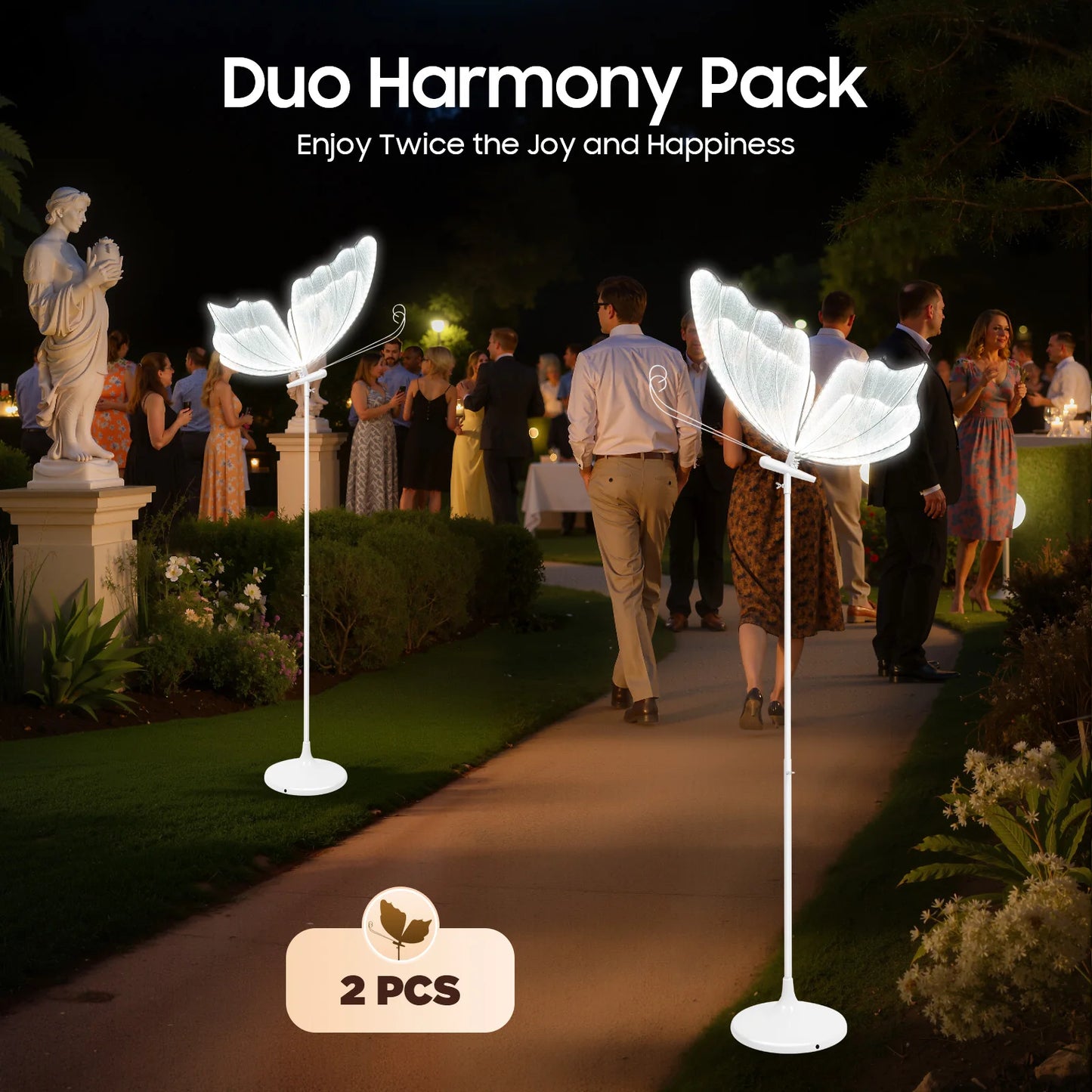 Bymaocar Butterfly Wedding Lights 48W LED Floor Lamp