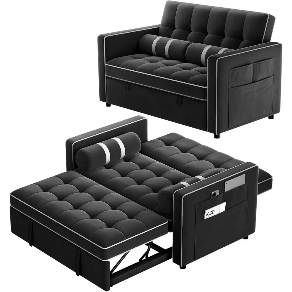 DAFIFY 3 In 1 Convertible Sleeper Sofa Bed With USB Ports