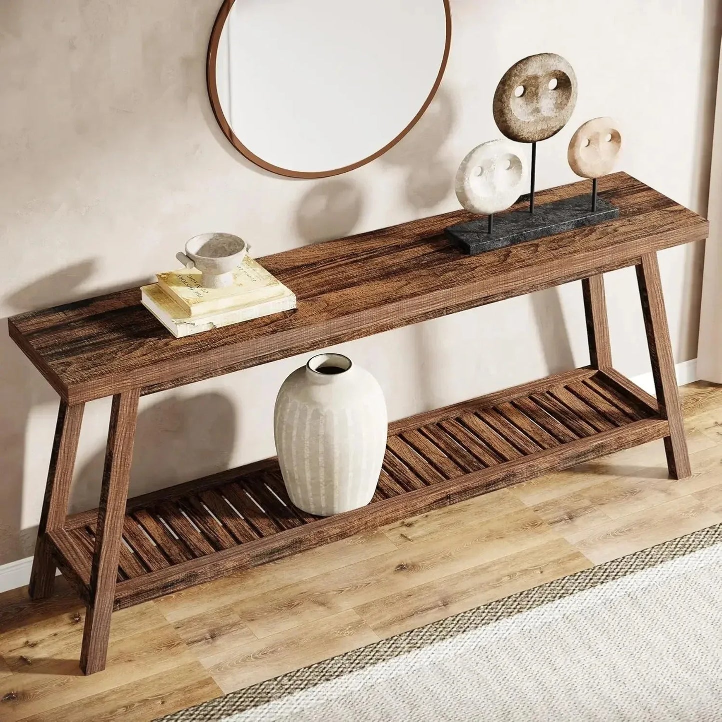 Little Tree Console Table For Entryway Two Tier Hallway