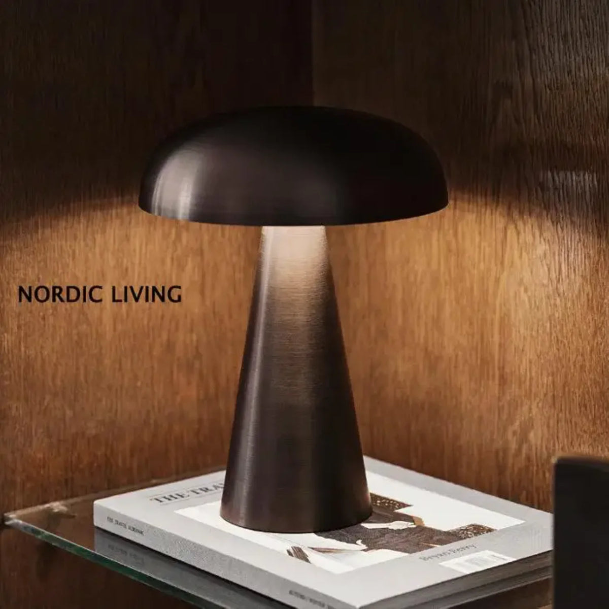 Mushroom Led Table Lamp Touch Dimming Stainless Desk Night Light