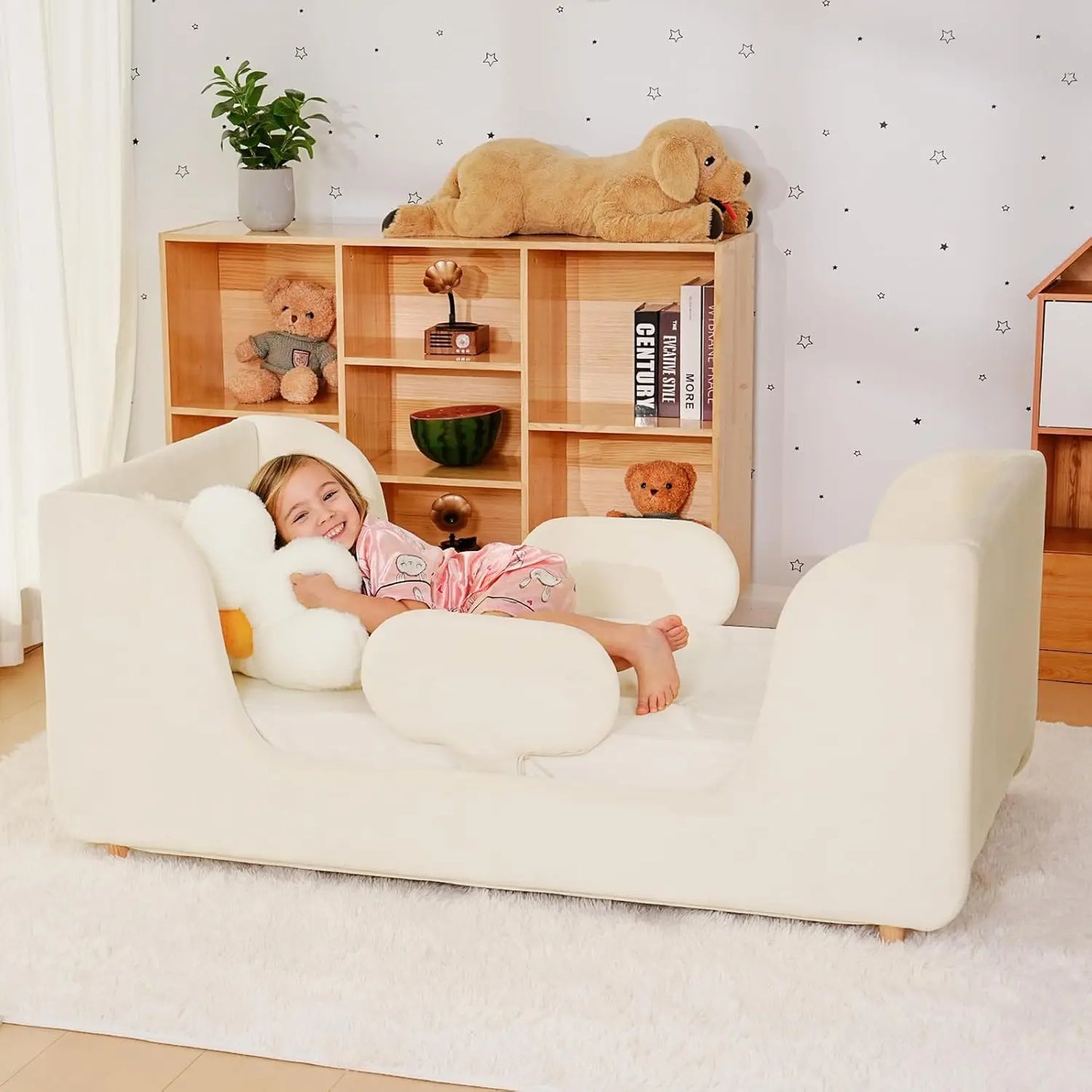 Zhuoting Toddler Bed Padded Floor Frame For Kids Safety