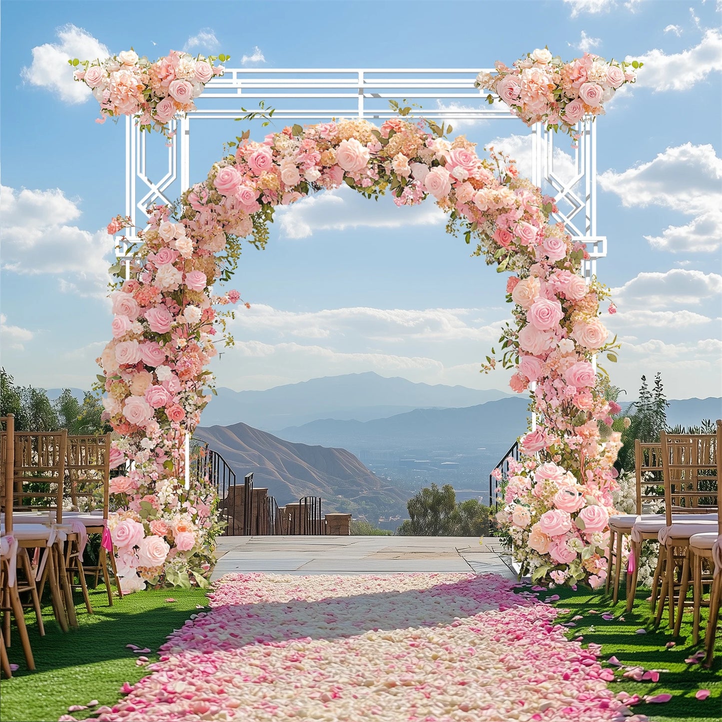 Modern Wedding Arch Backdrop Stand For Garden Ceremony And Photos