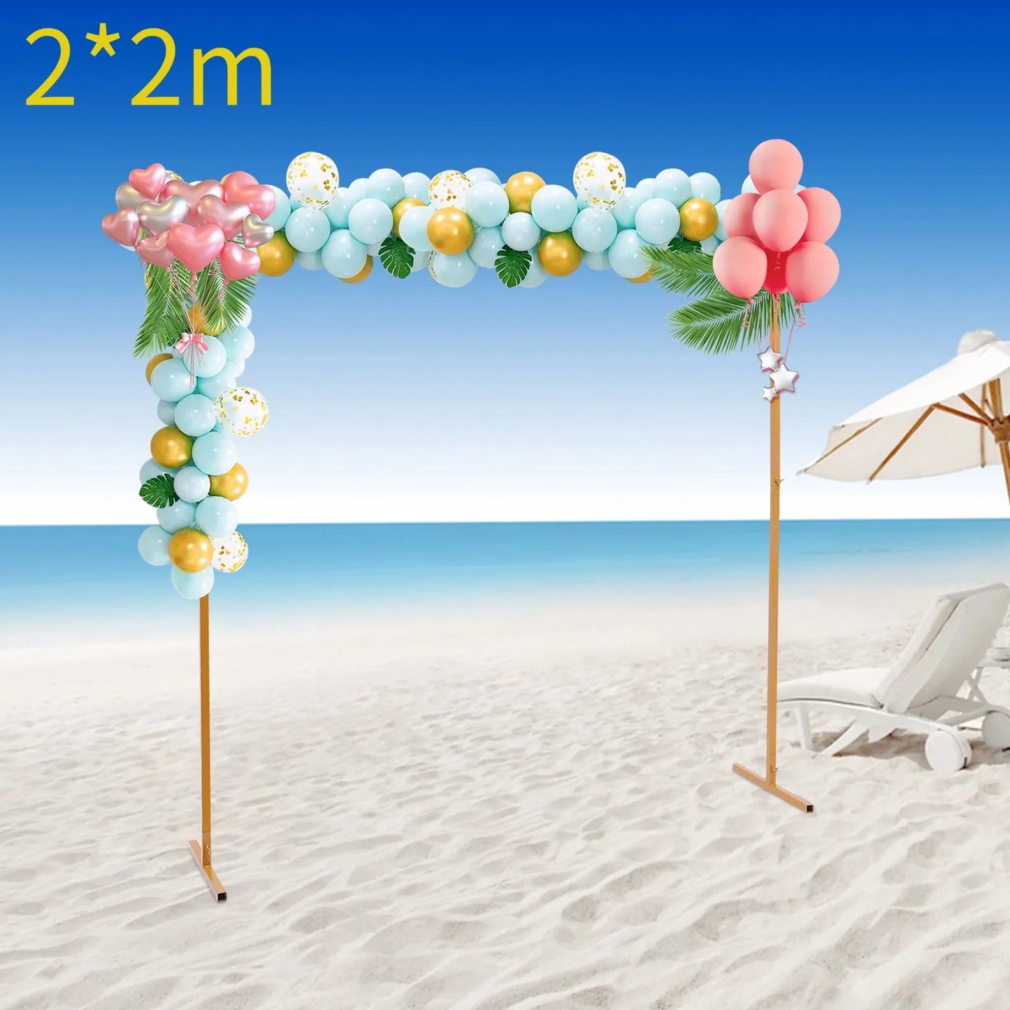 NONECN Iron Wedding Arch Stand Backdrop Frame Kit Premium