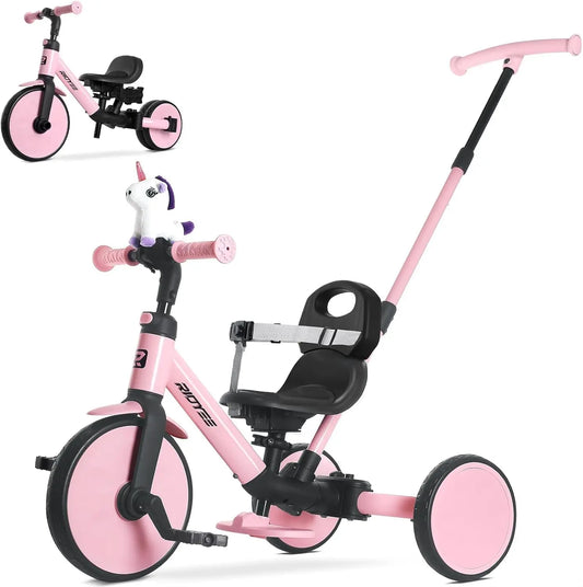 5-In-1 Convertible Tricycle For Toddlers With Safety Belt