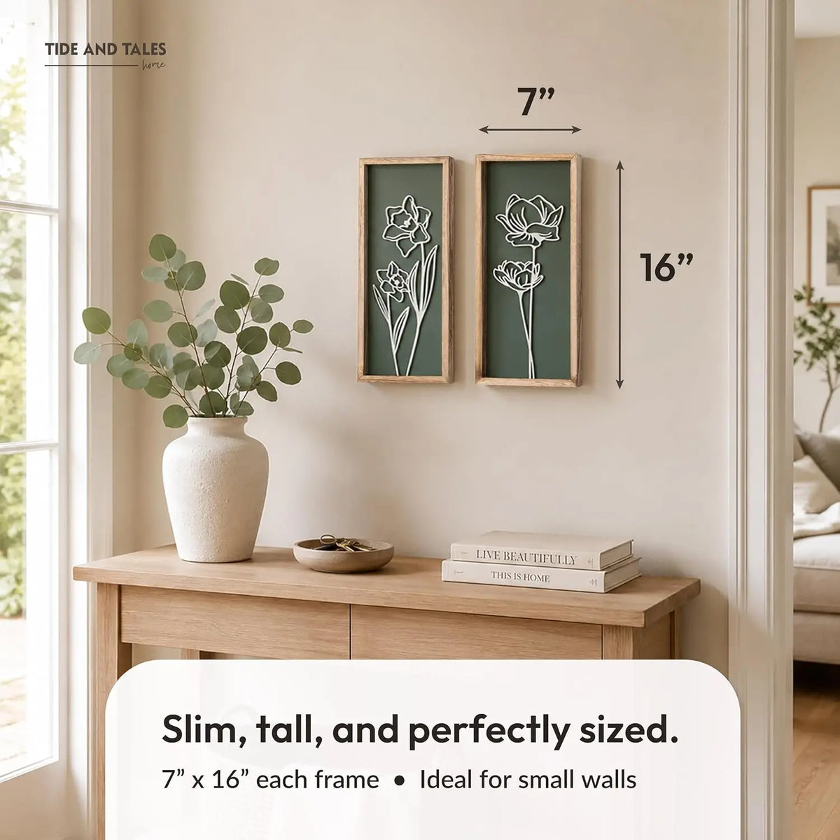 Beautiful 3D Floral Wall Art Encased Inside Wooden Frame