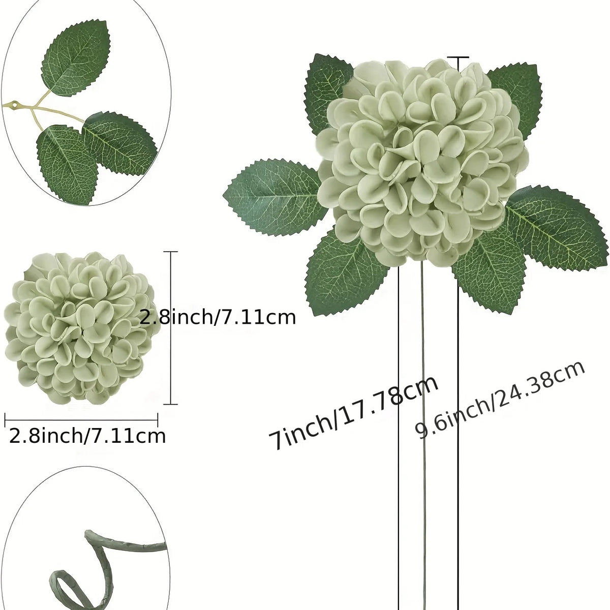 EVA Artificial Hydrangea Flowers for Wedding and Home Decor