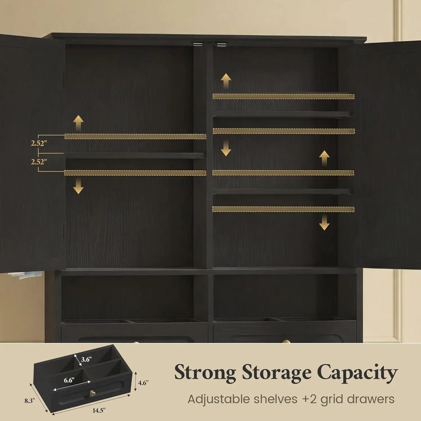 Over The Toilet Storage Cabinet With Towel Holder Organizer