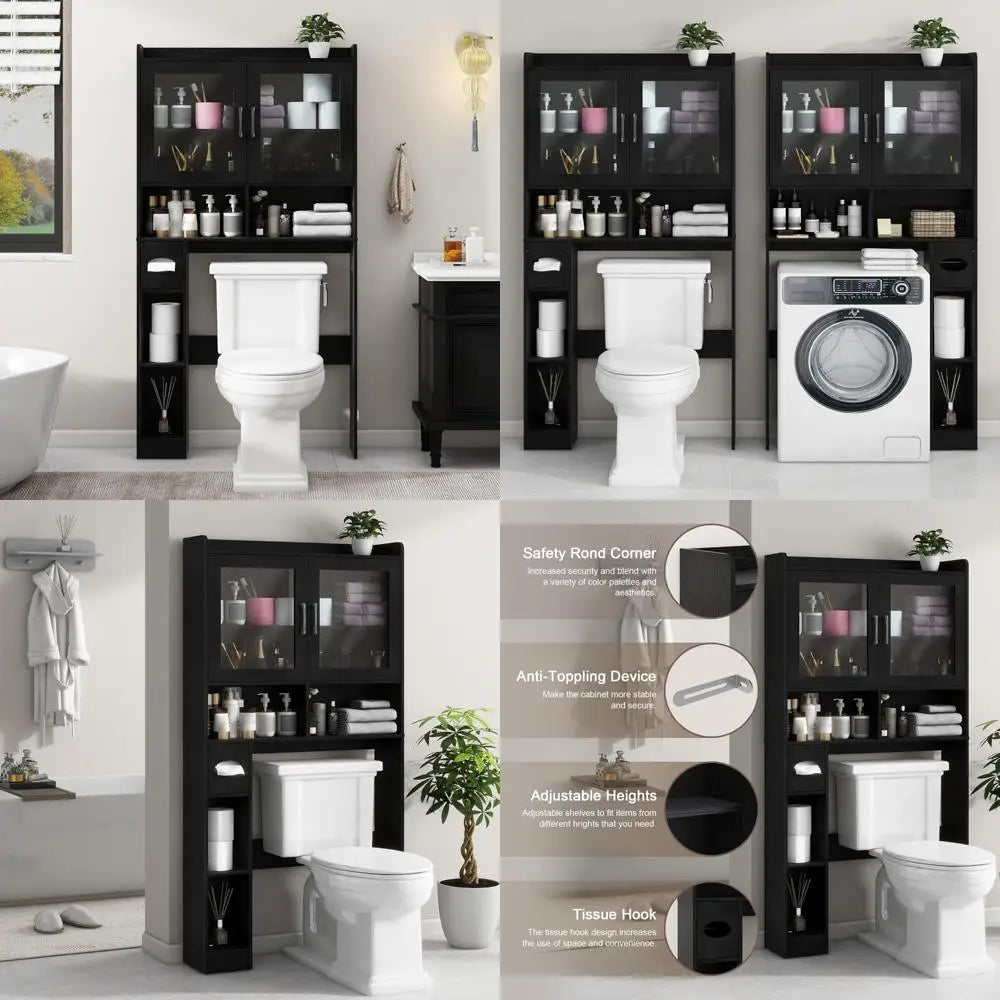 Farmhouse Style Over Toilet Storage Cabinet