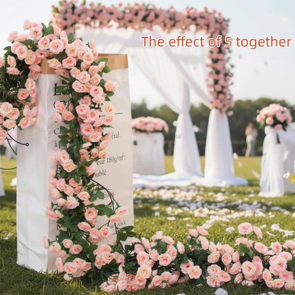 Artificial Rose Flower Vine Elegant Wedding Decoration