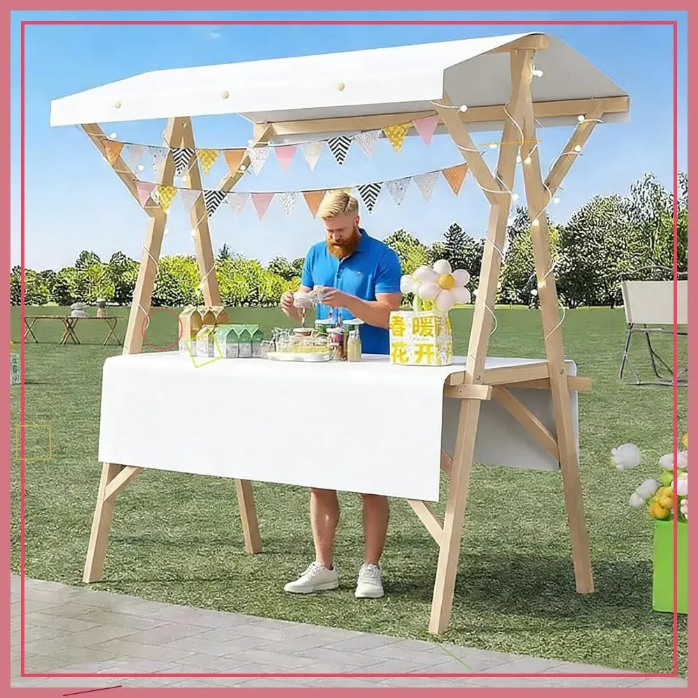 Collapsible Market Stall Rack With Canopy For Street Vendors