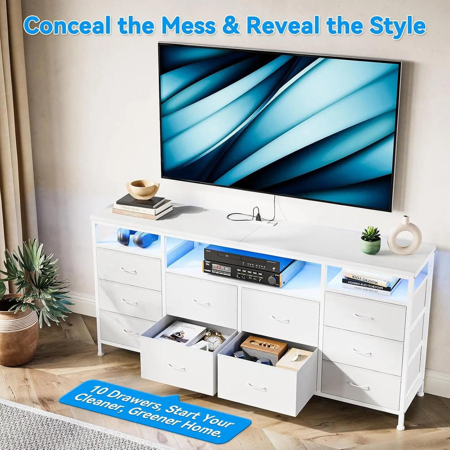 Studyset Ten Drawer TV Stand Dresser