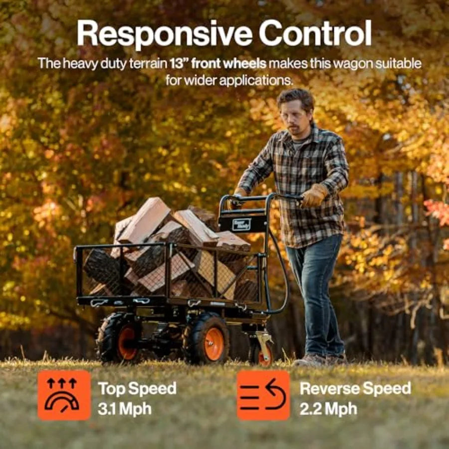 LISM 48V Electric Utility Service Cart Wheelbarrow