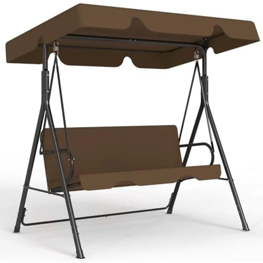 OLOEY Outdoor Patio Swing Chair With Adjustable Canopy