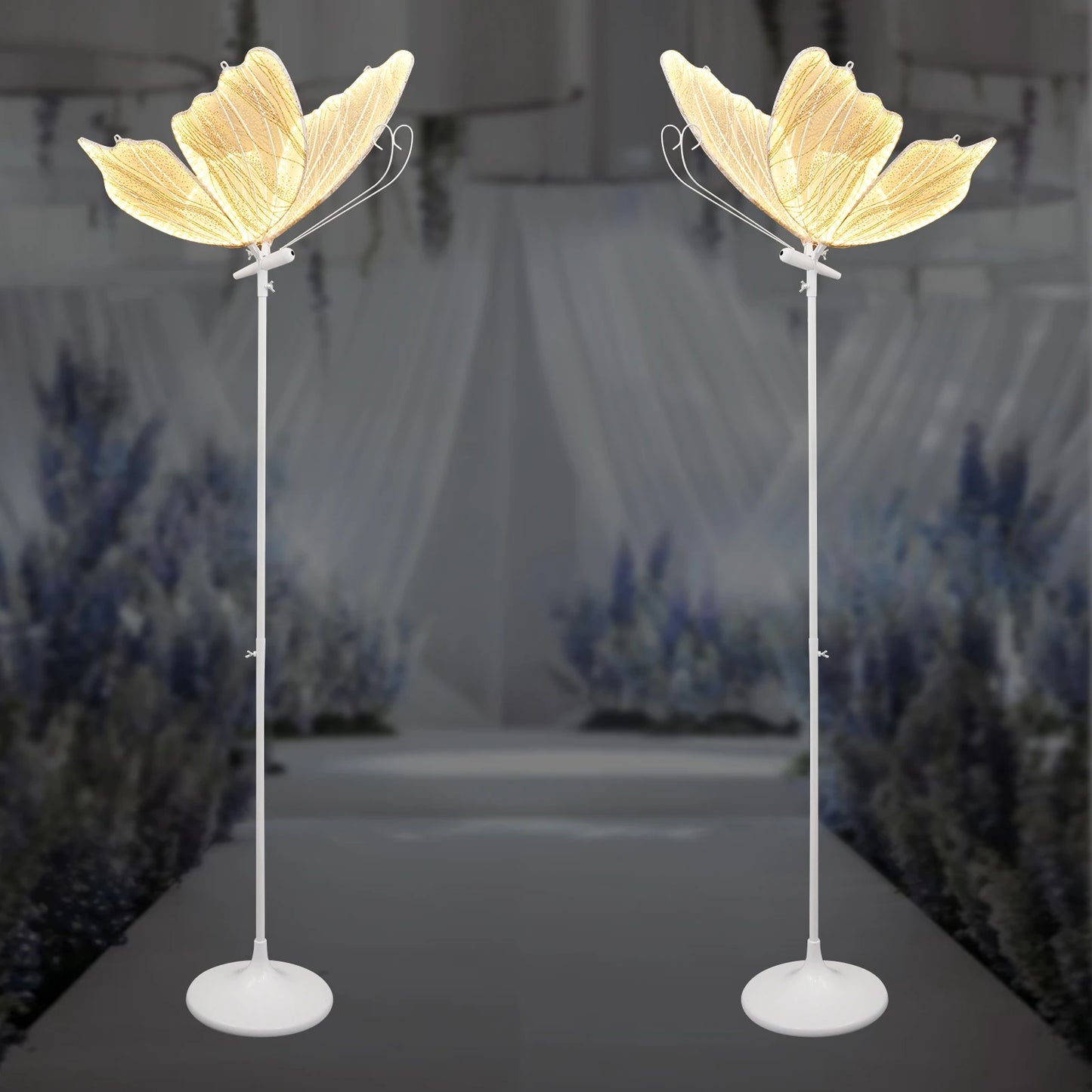Bymaocar Butterfly Wedding Lights 48W LED Floor Lamp