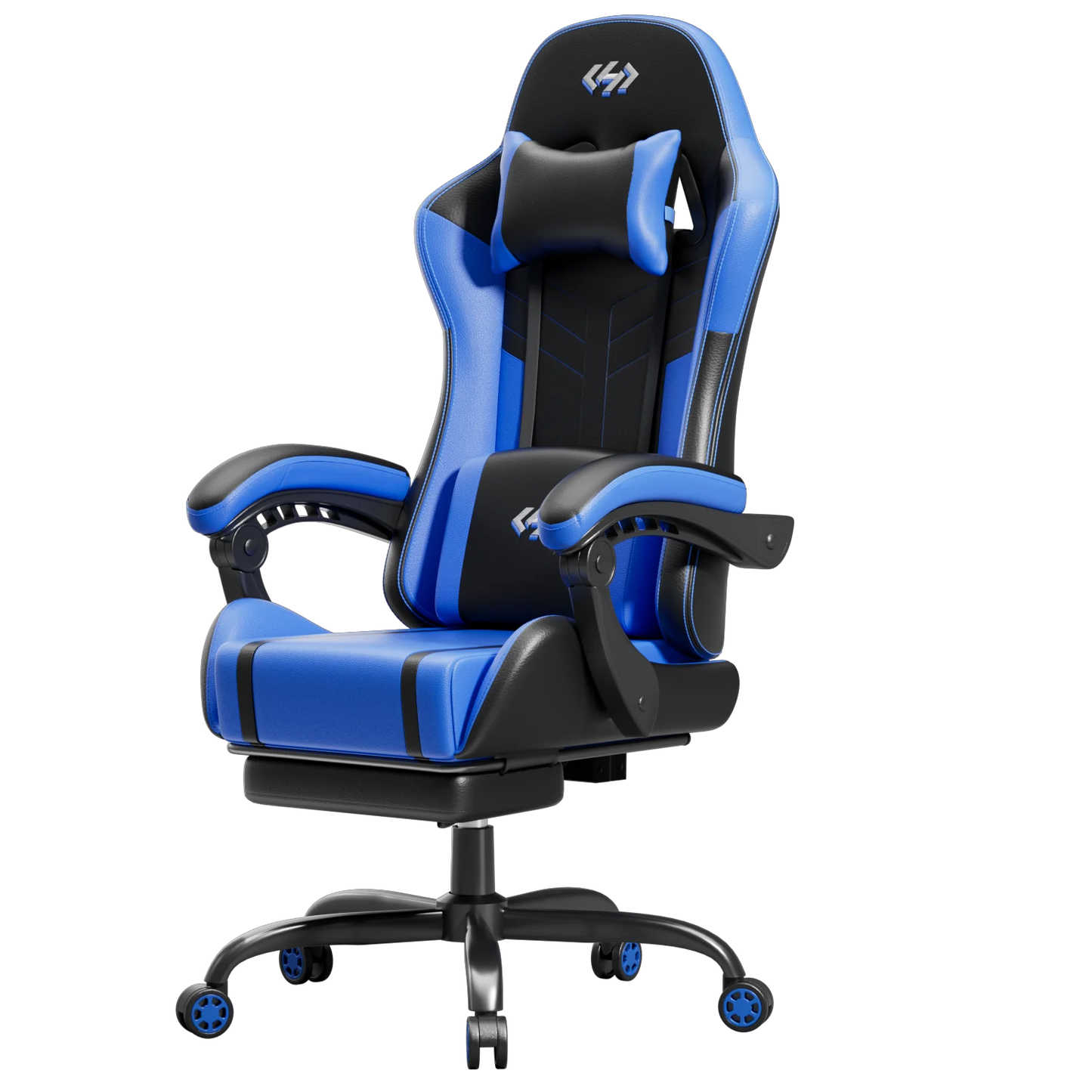 Ergonomic Gaming Chair With Lumbar Massage And Adjustable Headrest