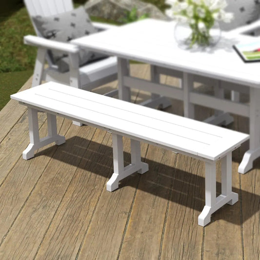 Hign-concerned All Weather Poly Lumber Garden Bench Trestle
