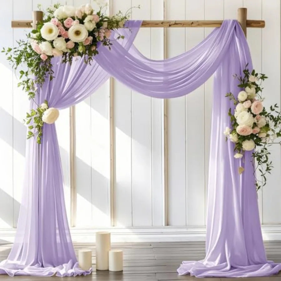 Wedding Arch Draping Fabric Sheer Chiffon Backdrop Panel