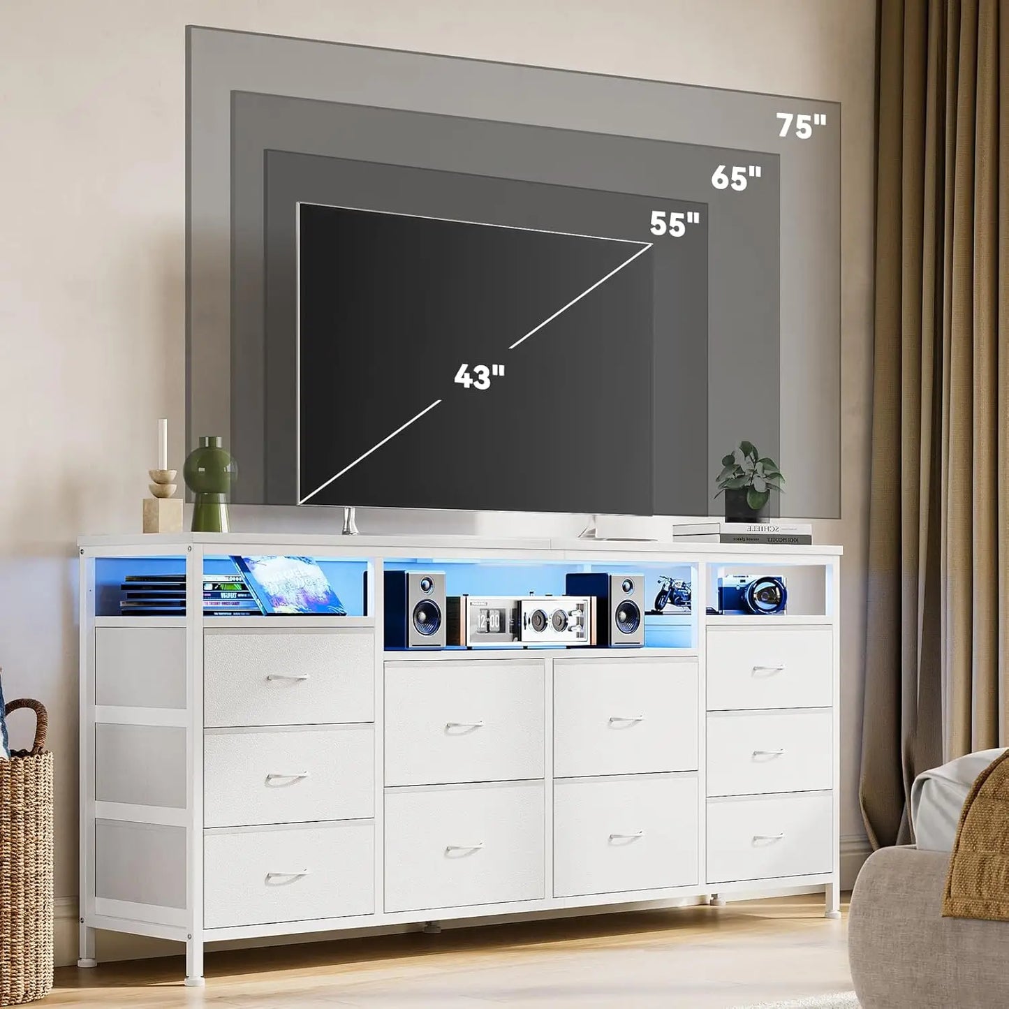 Studyset Ten Drawer TV Stand Dresser