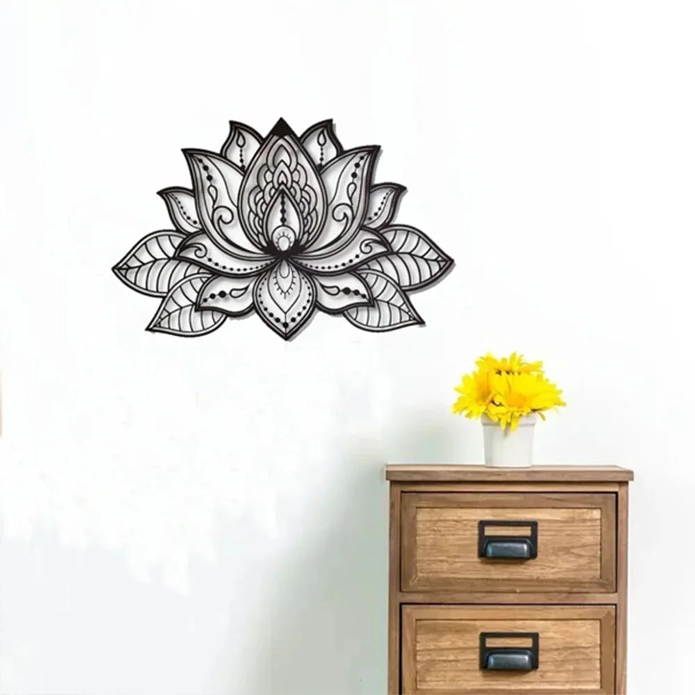 Boho Mandala Metal Wall Art Decor for Living Room and Bedroom