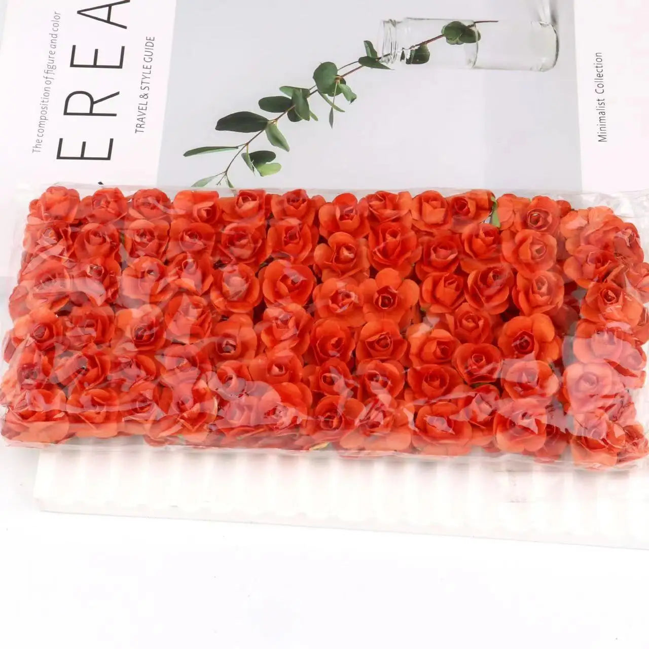 Artificial Paper Rose Bouquet For Scrapbooking And Wedding Decor