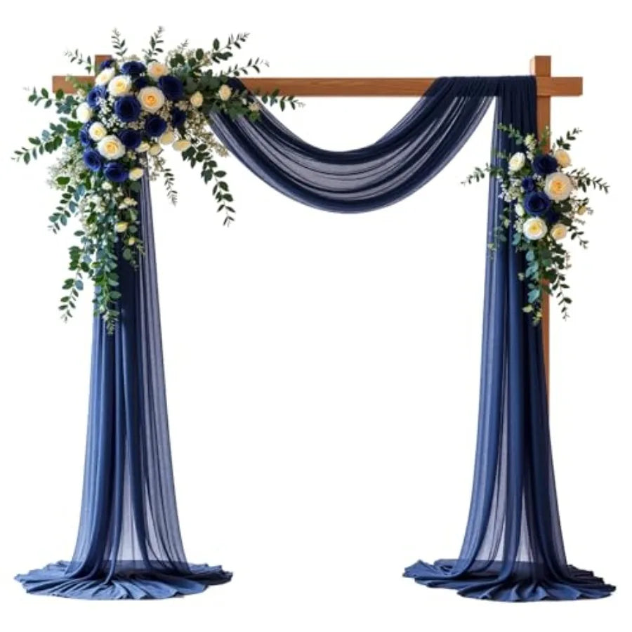 Wedding Backdrop Sheer Fabric Arch Drapery Curtain For Ceremony